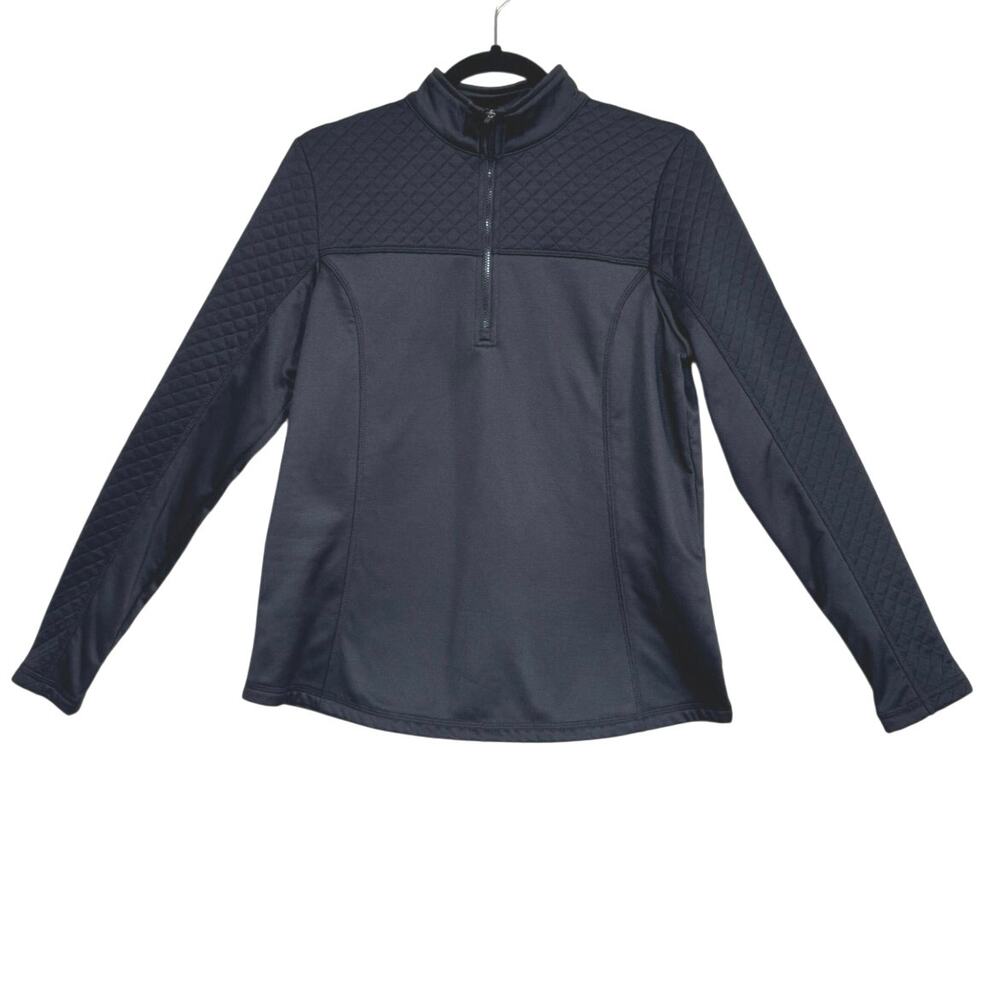 Callaway Women’s 1/4-Zip Pullover With Quilted Sleeve And Shoulders Size M Black